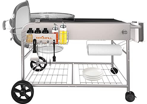 Tavolo grill per bollitore originale Weber da 55,9 cm e 45,7 cm, per tavolo da barbecue Weber, carrello per JumboJoe Master-Touch, accessori per esterni