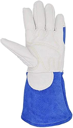ETomey Heat/Fire Resistant Gloves，Gardening Gloves ， Work Gloves,Welding Gloves Heat Resistant and Fireproof Gloves Welders Gauntlet Anti-scalding Gloves Thick Leather High Temperature Gloves