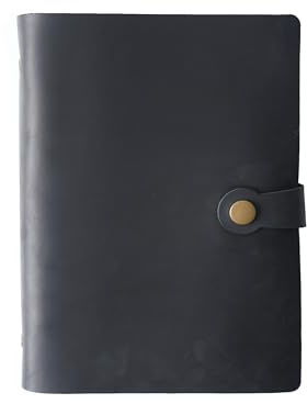 KISSKI·H Olvido Echtes Leder-Bindenotizbuch, nachfüllbar A5 Schreibjournal für Männer, 6-Ring-Bindenotizblock-Organizer mit liniertem Papier, Tagebuch-Notizbuch, persönliches/geschäftliches Geschenk