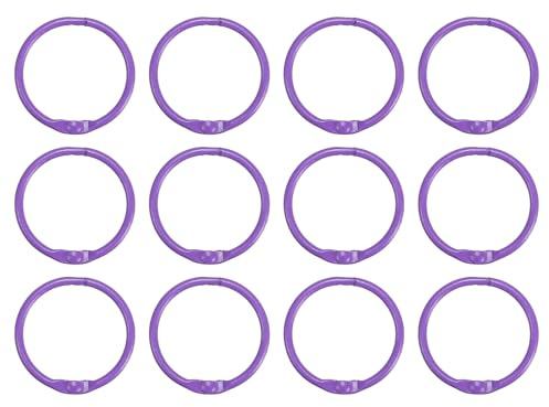 PATIKIL Loose Leaf Binder Rings, Metal Flash Card Book Binding Rings for Key Chain Index Card Scrapbook