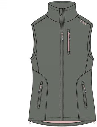 CMP Gilet softshell pour femme, Fuchsia, 46