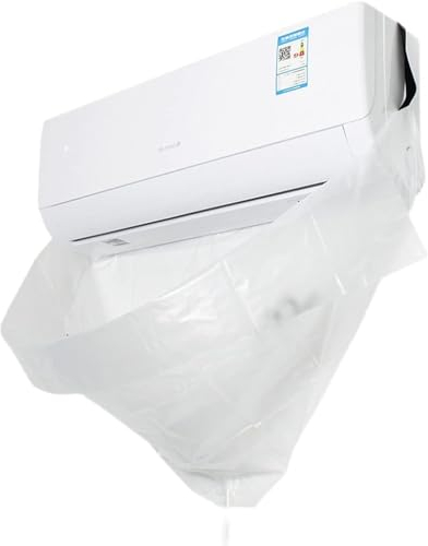 Universal AC Waterproof Cleaning Cover Dust Washing Clean Protector Bib Bag, Adjustable & Fits Any Size of Split Air Conditioning System, Wall Mounted Air Conditioner Wash Hood, Cleaning Tools