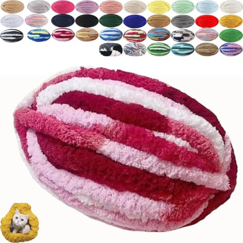 uyeoco Dicke Wolle Garn 250g Sperrige Armstricken Wolle Soft Arm Knitting Grobstrick Weiches Wollgarn zum Häkeln für Decke Perfekt zum Weben von Haustier Nest Decken(8@,2 roll(500g))