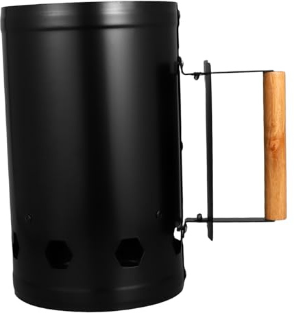 BESPORTBLE Cubo Mango De Madera Natural Barril De Encendido Aislamiento Térmico Resistente para Barbacoas y