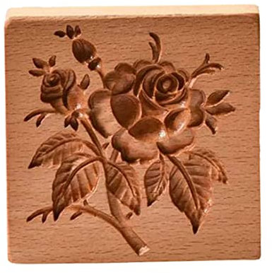 Cookie Mold DIY Biscuit Baking Mould Wooden 3D Flower Press Stamper for Party Wedding Flower