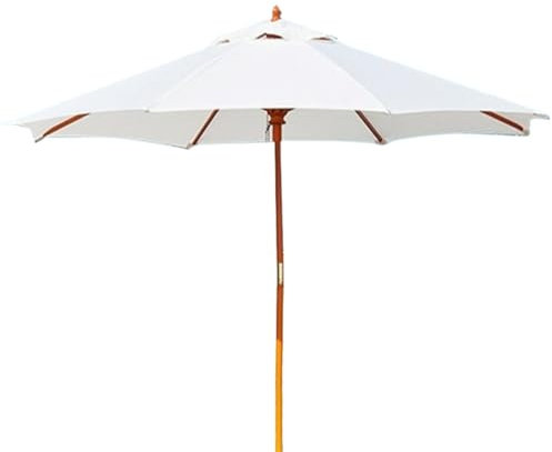 Ombrellone da giardino per esterni, ombrellone per terrazza, campeggio, spiaggia per esterni, senza base, ombrellone (verde), bianco, 270cm
