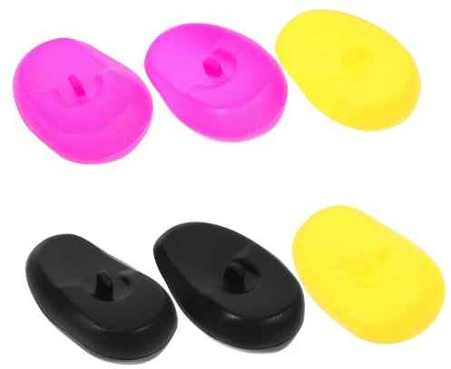 HAPINARY 3pairs Staining Earmuffs for Hair Dye Warm Comfortable Silicone Ear Covers Ear Protectors for Boys and Girls Adults
