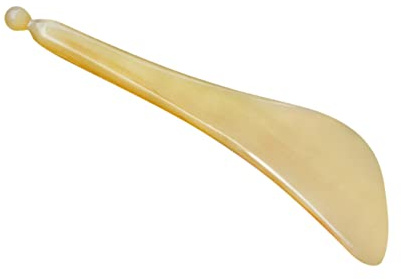 Augenstift aus Natürlichem Yakhorn 1 Stück Fächerförmiger Stil | Mehrzweck Schönheitsmassagestab, Handwerkliche Ausführung, Leicht und Einfach zu Tragen Zufällige Farbe