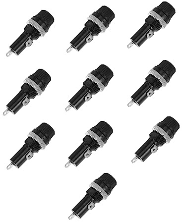 Amosfun 10 Pezzi Portafusibili Montati Pannello Professionali Fusibili Automotive e Accessori per Impianti Audio e Elettricità Automobilistica