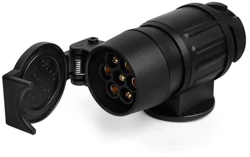AOHEWEI Adaptateur de Prise de Remorque 13 Broches à 7 Broches, 12V étanche Connecteur Convertisseur de Prise électrique Adapté aux Caravanes, Camping-Cars, Bateaux, Voitures et Camions