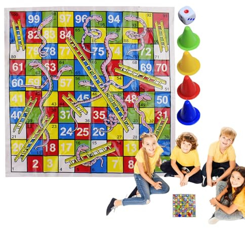 Jeu de Serpent - Ensemble de Voyage Pliant, Planche légère Portable, Jouet Classique Amusant pour Les et Les Adultes, Gameplay agréable pour l'apprentissage et Le Divertissement | Rassemblemen
