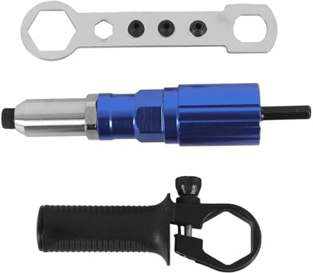 Gutol Adaptador de mandril para taladro inalámbrico con tuerca de presión para remachadora eléctrica, herramienta para insertar tuercas, kit de adaptador para remachadora, herramienta manual