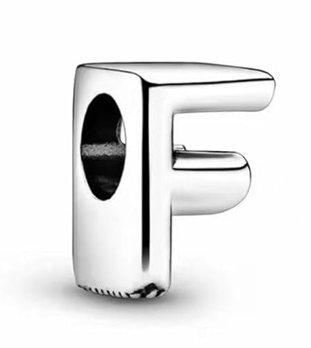 WEIMU Bokstavsberlocker silver amuletter hängen silver 925 för armband, stopp charm hängen, pärlberlocker, kompatibla med europeiska armband och halsband för kvinnor, m, Sterlingsilver, Kubisk