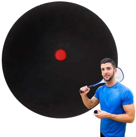 Pelotas de squash deportivas, de goma suave de un solo punto amarillo, equipo de squash portátil de 3,8 cm, pelotas de raqueta para un fácil control, rebote estable para todos los niveles de habilidad
