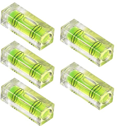 BaZuyunMd 5 Stücke Mini Eckige Libelle Wasserwaage, Präzise Wasserwaage Libelle Für Kamera, Möbel, Camping Und Wohnwagen