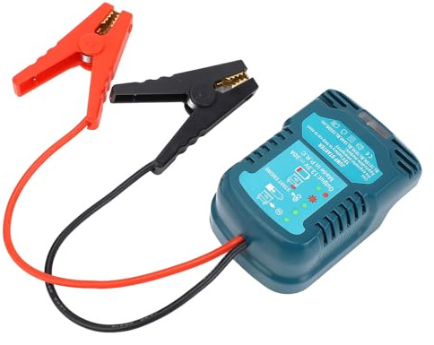 TOPINCN Démarreur de Saut de Voiture Portable, Matériau Solide, Alimentation Mobile d'urgence 12V pour Batterie Li-ION 18V, pour Camions/SUV/Voitures Compactes