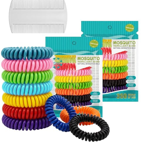 20 Stück Anti-Läuse Haargummi Set mit Läusekamm, Buntes Elastisches Spiral Haargummies gegen Kopfläuse & Mücken, mit Natürlichen Pflanzenölen als Täglicher Haarschmuck für Kinder & Erwachsene