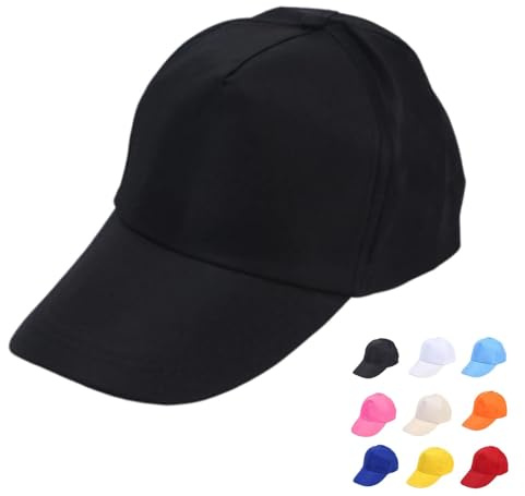 txuzong 5 Stück Set Baseballkappen - DIY Graffiti Cap mit Verstellbarer Schnalle - Für Kunstpartys & Eltern-Kind-Aktivitäten - Ideal für persönliche Gestaltung