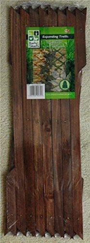 6ft X 1ft EXPANDING WOODEN TRELLIS CLIMBING PLANTS ROSE CEDAR NATURAL DARK BROWN (Dark Brown)