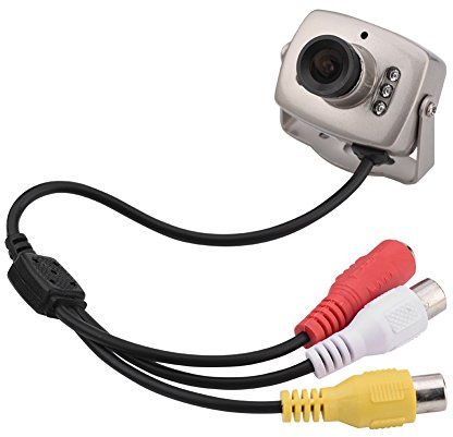 Telecamera di sicurezza CCTV cablata, mini videocamera digitale a visione notturna CMOS 6 LED con funzione audio, telecamera di sicurezza intelligente per interni/esterni PAL/NTSC, anti-interferenza,