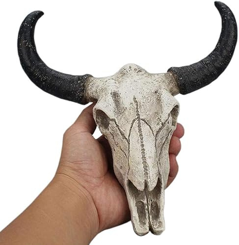 NEBAI · LESEN 3D Tier Kuh Schädel Schädelkopf Harz Wand Hängen Wandaufhängung Kunstwerke Wanddekoration OrnamentKuh Wand hängen