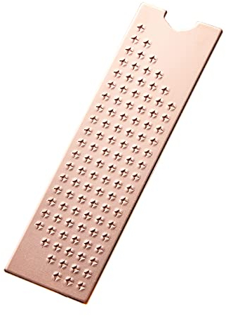 DolDer M.2 2280 SSD Kupfer Kühlerkörper 74 x 22 x2 mm，mit Wärmeleitpad, Schrauben, Silikonringe für Desktop PC (2mm)