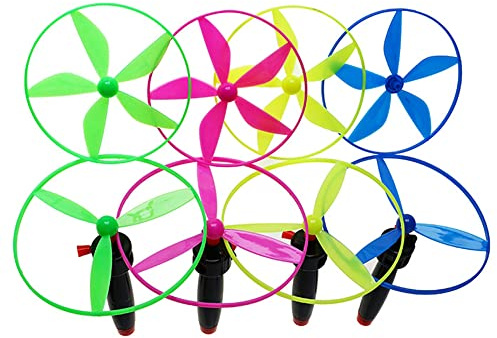 4 Pcs Flying Saucer Toys Dismantled Propeller Flying Saucers Flying Boomerang Spinners for Kids Adults Indoor Outdoor Games (Random Colors)