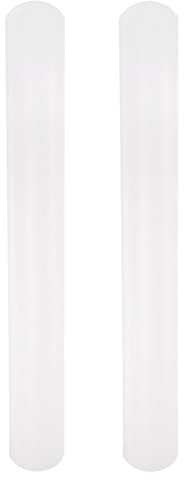 sourcing map 2pcs Fondant Rolling Pin 12 Inch x 1.38 Inch PP Plastic Non-Stick Fondant Roller Dough Roller Kitchen Decorating Tools for Fondant Cookie Pastry Pizza Clay Dough