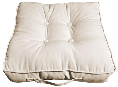 Armchair Booster Cushion Large 4 inch Thick Seat Pad Luxury Soft Touch Hand Tufted Cushion For The Elderly, Post-Operative and Pregnancy (Cream)