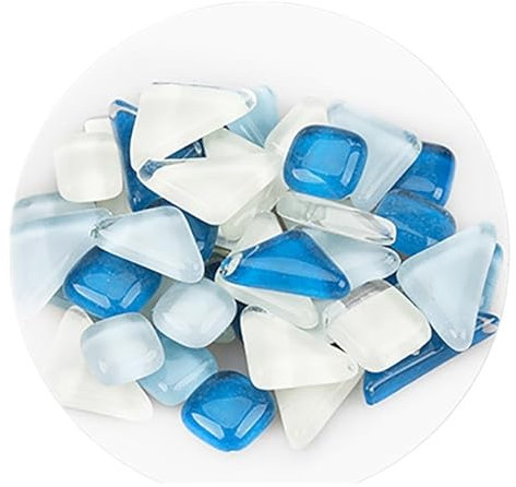 Tesselles mosaique 100g de galets de verre de mosaïque de pierre de mosaïque de verre irrégulier Mosaique verre (Color : 19)