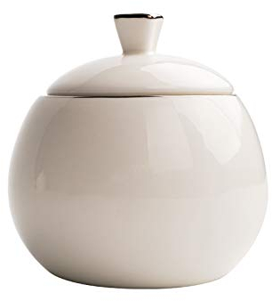 FQCXCKJ Sucrier en céramique créatif Simple café sucrier avec couvercle blanc sucrier réservoir de stockage grande capacité sucrier sucrier