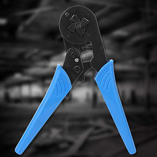 HSC8 Terminal Crimping Pliers, 45 Steel Body, 60 Silicon Jaw, Adjustable Crimping Pressure with Ratchet Mechanism, Suitable for Tube Non-Insulated and Pre-Insulated Terminal,