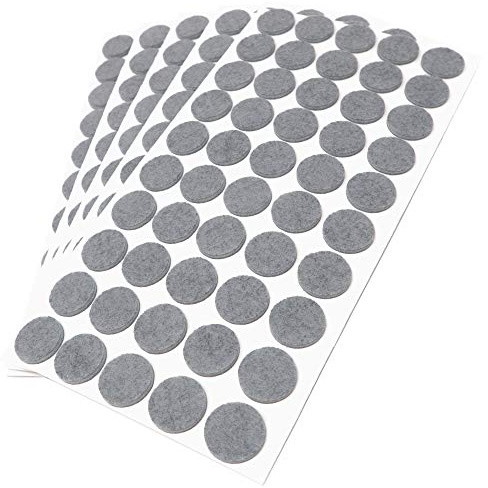 Adsamm® / 250 x Selbstklebende Filzgleiter/Grau/ø 22 mm/Rund/Möbelgleiter aus Filz mit 3.5 mm Stärke/Möbel- und Bodengleiter