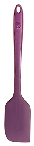 Kochblume Design-Teigschaber L | Premium-Silikon & BPA frei| Hitzebeständig | Spülmaschinenfest | 30cm | Farbe: lila