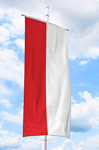 Deitert Bannerfahne 150x400cm rot-weiß