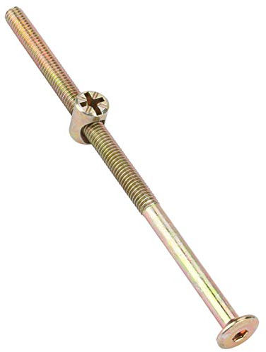 ViaGasaFamido 10 pièces vis à tête hexagonale plate, vis de baril de meubles écrou à tête de marteau en acier inoxydable pour meubles berceaux lits berceau et chaises(6 * 110mm),Noix