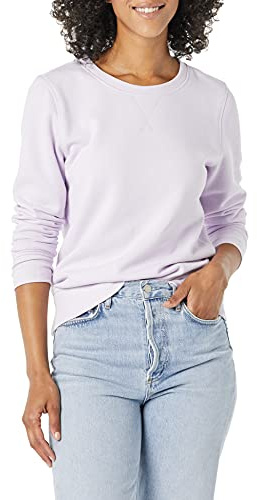 Amazon Essentials Felpa in Pile Girocollo (Disponibile in Taglie Forti) Donna, Lilla, L