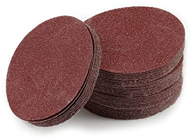 LEONTOOL 50 PCS 4 Inches Sanding Discs Hook and Loop 40 Grit Sanding Pads for Orbital Sander Round Orbital Sandpaper No Hole