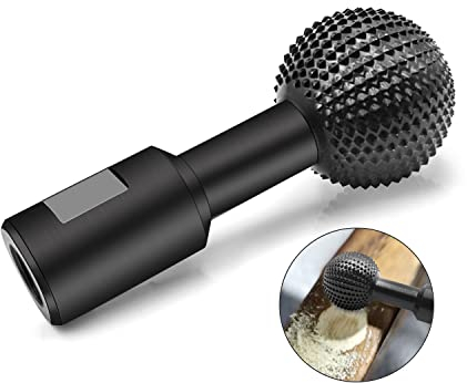 Spherical Rotary Burr, Carbon Steel Wood Carving Polishing Engraving Drilling Bit Grinding Head, 10mm Spherical Grinding Head for 100 Angle Grinder