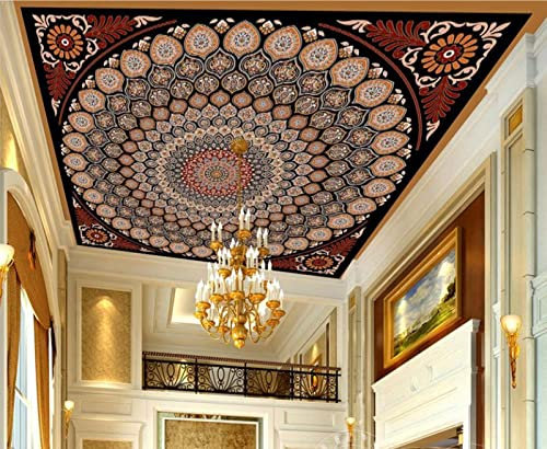 Yimesoy Fotomurali Per Soffitti 3D Personalizzati Carta Da Parati Per Soffitti Per Il Bagno Foto 3D Del Soffitto Del Cielo 300Cm(W)×210Cm(H)