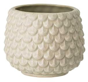 Nordring Retro Übertopf Vintage Pflanztopf für Zimmerplanzen, Sukkulenten Blumentopf Pino S (9,5 cm ø), cloud, Keramik