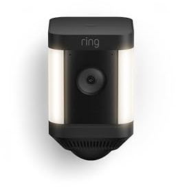 Like-New Ring Spotlight Cam Plus, Battery (newest model), Home or business security with HD video, Two-Way Talk, Color Night Vision, and Security Siren, Black