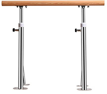 Outdoor-Tanzstangen, verstellbare Ballettstange aus Holz, Einzelstange mit Metallstütze, Zuhause, Wohnzimmer, Tanzstudio, Schule, Ballettausrüstung (Größe: 150 cm, Farbe: B) (A 100 cm) (A 150 cm) (C 1