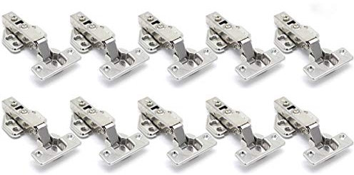 10/20 Stück Scharnier, Soft-Close-Türscharnier mit vollständiger Abdeckung, hydraulisches Scharnier, ohne Bohren, for Schrank, Möbelbeschläge (Color : 10PCS)