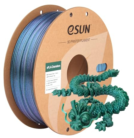 eSUN Chameleon PLA Filament 1.75mm, Glitter 3D Drucker PLA Filament, Farbverlaufsänderung Maßgenauigkeit +/- 0.05mm, 1KG Spule (2.2 LBS) für 3D Drucker, Polaris