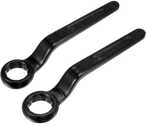 sourcing map 2Pcs Offset Box End Ring Type Wrench 41mm 38mm High-Carbon Steel Slogging Wrench