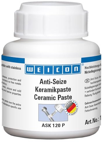 WEICON Anti-Seize Keramikpaste 120 g, metallfreie Montagepaste gegen Korrosion, Festfressen und Verschleiß