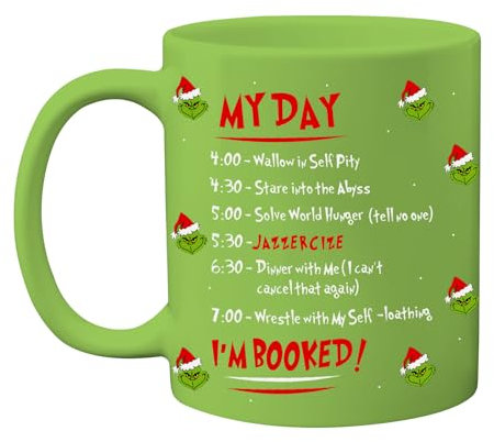 Homythe Funny Christmas Mug, Novelty Holiday Coffee Mug, 325ML Xmas Drinking Cup, Christmas Party Cups for Table Decorations, White Elephant Gifts for Women Men Coworkers Friends