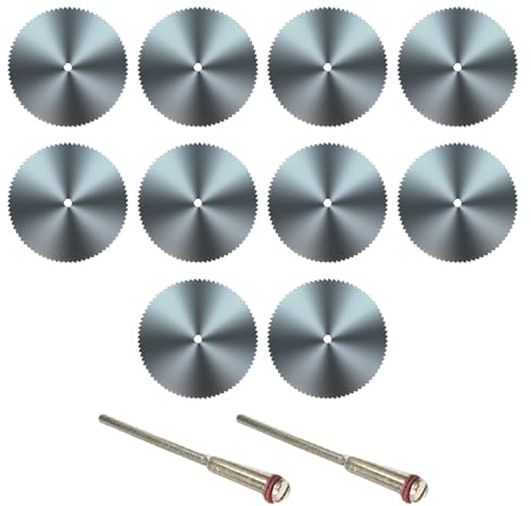 Juego de discos de sierra de mano circulares en miniatura de acero inoxidable para corte eléctrico de metal y madera con mandril incluido