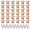 LYCN 36Pcs Wood Cabinet Knobs Set with Screws, Wooden Drawer Bulk Mushroom Shape Knobs Small Round Wood Door Knob for Pull Handle Cabinet Cupboard Wardrobe Furniture Kitchen (35mm)